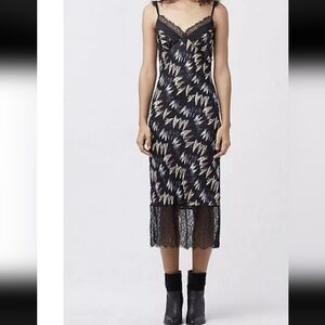 DIANE VON FURSTENBERG DVF Margarit Army of Hearts Slip Dress Size 2